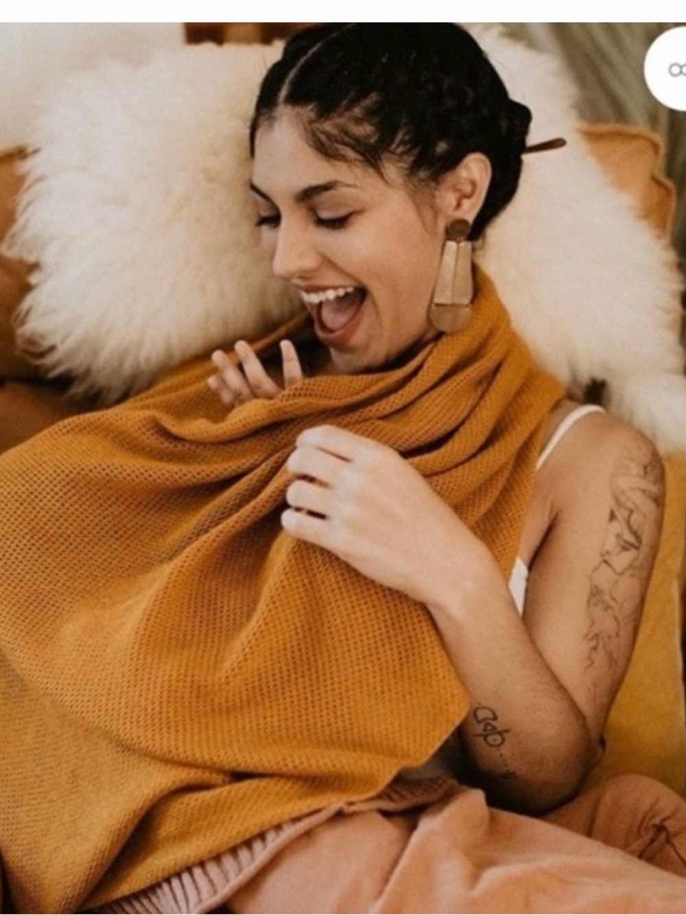 Cocoon by Amma Mustard Knit Sweater - Picture 5 of 7